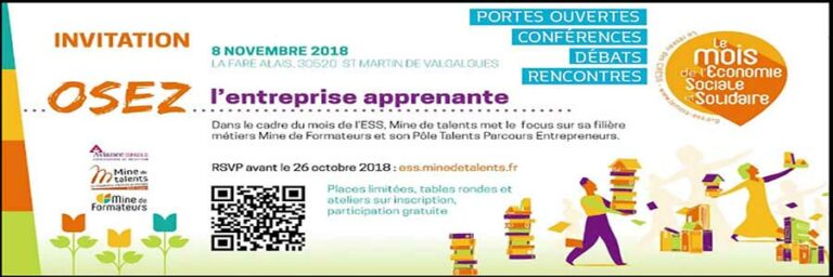 I3DF Mois de l’ESS 2018 Occitanie | salon Osez l’entreprise apprenante