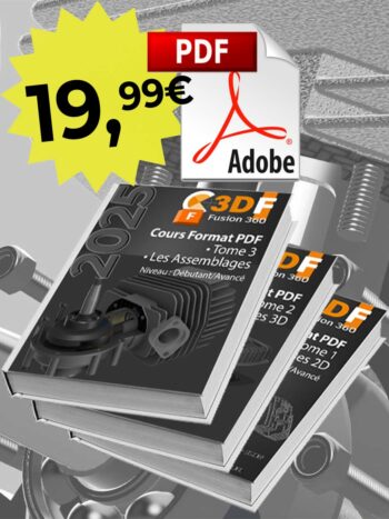 Pack 3 tomes PDF Fusion 360 - modelisation et assemblage moteur 2 temps