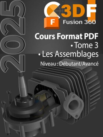 Exemple d'assemblage 3D détaillé du moteur 2 temps sous Fusion 360 en format manuel PDF